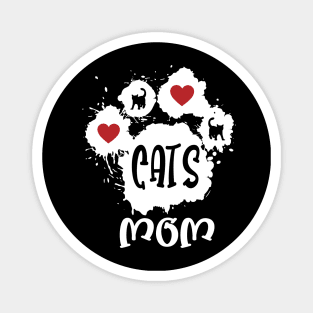 Cats Mom, Cats Lover Funny Cool Design Magnet